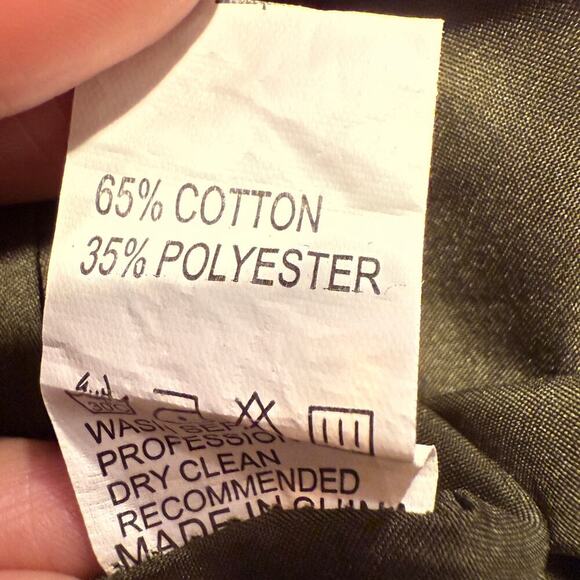 Olive Green SwissTextured Dot Midi Dress Women XL 3/4 Sleeve Flowy Fall Boho - Picture 6 of 8